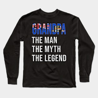 Grand Father Caymanian Grandpa The Man The Myth The Legend - Gift for Caymanian Dad With Roots From  Cayman Islands Long Sleeve T-Shirt